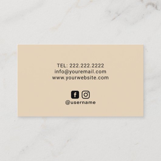 モダン金ゴールドスパイラルメイクアップアーティストヘアサロンスパ 名刺 (裏面)