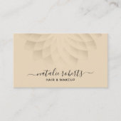 モダン金ゴールドスパイラルメイクアップアーティストヘアサロンスパ 名刺 (正面)