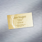 モダン金ゴールドスパークルスターカスタム マグネット名刺 (インサイチュ)