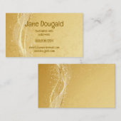 モダン金ゴールドスパークルスターカスタム 名刺 (正面/裏面)