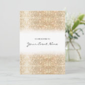 モダン金ゴールドスフェイクケインフェスティバルパーティー 招待状 (スタンド正面)