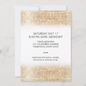 モダン金ゴールドスフェイクケインフェスティバルパーティー 招待状 (裏面)