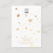 モダン金ゴールドスポットジュエリーホルダーイヤリング白 名刺 (裏面)