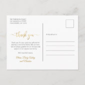 モダン金ゴールドス生まれたばかりのクリプトベビー写真ありがとう ポストカード (裏面)