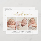 モダン金ゴールドス生まれたばかりのクリプト写真コラージュ ポストカード (正面/裏面)