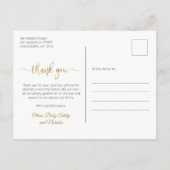 モダン金ゴールドス生まれたばかりのクリプト写真コラージュ ポストカード (裏面)