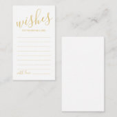 モダン金ゴールドス結婚クリプトのアドバイスとウィッシュカード アドバイスカード (正面/裏面)