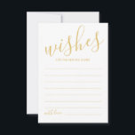 モダン金ゴールドス結婚クリプトのアドバイスとウィッシュカード アドバイスカード<br><div class="desc">スクリプトの結婚アドバイスとwishesカーモダンドで個人のtouchを結婚自分の名刺に追加するこのアドバイスカードは金ゴールド書フォントスタイルのタイトルモダンと、白い背景の金ゴールドsans serifフォントスタイルの詳細を備えているモダン。の、赤ちゃん結婚のシャワー、誕生日パーティー、ブライダルシャワー、バチェロレッテ、および任意の特別な機会に最適。注意：箔の詳細はアートワークでシミュレートされる。この製品の製造に実際の箔は使用されない。</div>