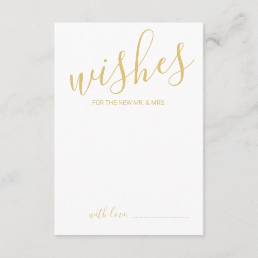 モダン金ゴールドス結婚クリプトのアドバイスとウィッシュカード アドバイスカード (正面)