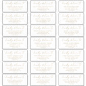 モダン金ゴールドス結婚クリプトのゲスト住所 シール (正面)