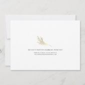 モダン金ゴールドス結婚クリプトの写真の日付の保存 セーブザデート (裏面)