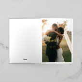 モダン金ゴールドス結婚クリプトの写真 箔グリーティングカード (外側レイダウン)