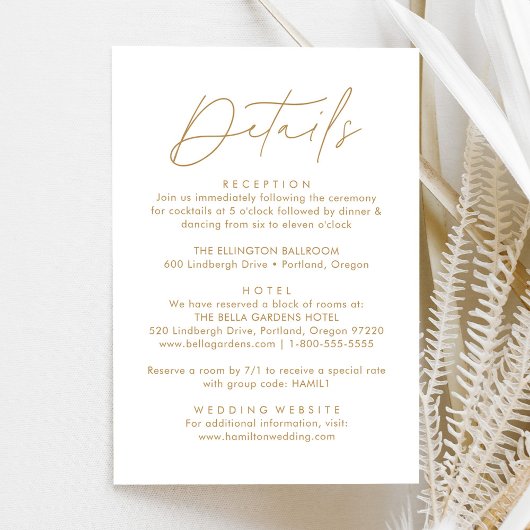 モダン金ゴールドス結婚クリプトの詳細 エンクロージャーカード