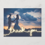 モダン金ゴールドス結婚パーカーの写真 ポストカード (正面)