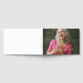 モダン金ゴールドタイポグラフィ写真の退職パーティー ゲストブック (全面)