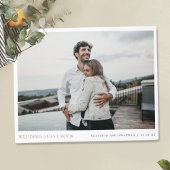 モダン金ゴールドタイポグラフィ結婚写真 ゲストブック