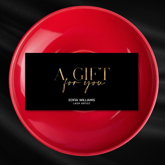 モダン金ゴールドタイポグラフィ証明書ギフトカード