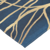 モダン金ゴールドツリーシルエッミニマルトブルーデザイン テーブルクロス (アングル)