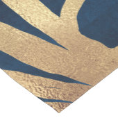 モダン金ゴールドツリーシルエッミニマルトブルーデザイン ミディアムテーブルランナー (コーナー)