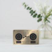 モダン金ゴールドトーン2022 DJ名刺 名刺 (スタンド正面)
