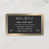 モダン金ゴールドトーン2022 DJ名刺 名刺 (裏面)