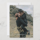 モダン金ゴールドドットと金ゴールドレタリング シーズンカード (正面)