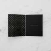 モダン金ゴールドドットと金ゴールドレタリング シーズンカード (内部)