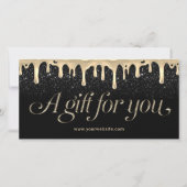 モダン金ゴールドドリップサロンおよびスパギフト券 (正面)