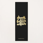 モダン金ゴールドドリー信じムが達成すやる気を起こさせるる ヨガマット (正面)