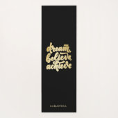 モダン金ゴールドドリー信じムが達成すやる気を起こさせるる ヨガマット (裏面)