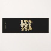 モダン金ゴールドドリー信じムが達成すやる気を起こさせるる ヨガマット (正面(横))