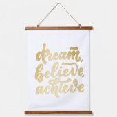 モダン金ゴールドドリー信じムが達成すやる気を起こさせるる 吊り下げ型タペストリー (正面2)