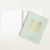 モダン金ゴールドドリー信じムがPを達成やる気を起こさせるする プランナー手帳 (ディスプレー)