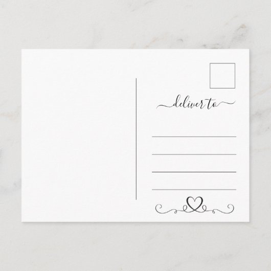 モダン金ゴールドネイビーブルーアガテ大理石日付を保存 案内ポストカード (裏面)