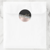 モダン金ゴールドノート、ピアノ鍵バラ金ゴールド ラウンドシール (バッグ)