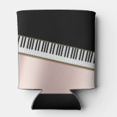 モダン金ゴールドノート、ピアノ鍵バラ金ゴールド 缶クーラー (裏面)