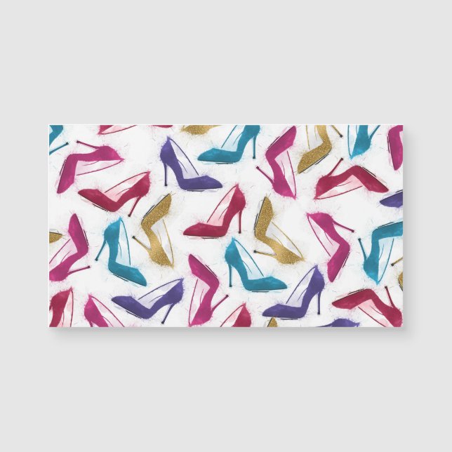 モダン金ゴールドハイヒールの水色 (正面)