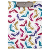 モダン金ゴールドハイヒールの水色 クリップボード (正面)