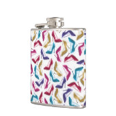 モダン金ゴールドハイヒールの水色 フラスク (左)