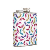 モダン金ゴールドハイヒールの水色 フラスク (右)