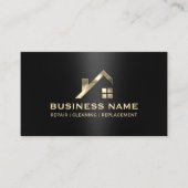 モダン金ゴールドハウスの改修清掃用品 名刺 (正面)