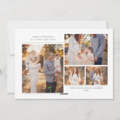 モダン金ゴールドハッピーホリデイズコラージュホリデーカード シーズンカード (裏面)