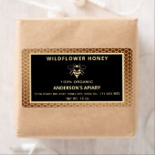 モダン金ゴールドハニチ蜂蜜ハチミツ ラベル (インサイチュ)