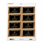 モダン金ゴールドハニチ蜂蜜ハチミツ ラベル (フルシート)