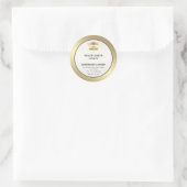 モダン金ゴールドハニビーのハニージャレーベル ラウンドシール (バッグ)