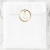 モダン金ゴールドハニビーのハニージャレーベル ラウンドシール (バッグ)