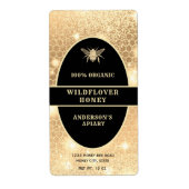 モダン金ゴールドハニビーのハニージャレーベル ラベル (正面)