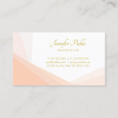 モダン金ゴールドハンドスクリプト名プロフェッショナルエレガント 名刺 (裏面)