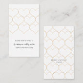モダン金ゴールドハートウェディングrsvpオンラインカード エンクロージャーカード (正面/裏面)