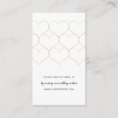 モダン金ゴールドハートウェディングrsvpオンラインカード エンクロージャーカード (正面)